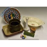 Assorted Collectable Ceramics to include Wade ‘Pen’ log, Italian Majolica ware style plate, J&G