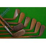 8x Assorted Golf Clubs - Irons – including Cann and Taylor mashie, Alex Low mashie, Harris