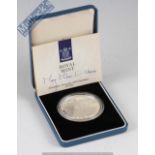 1990 Royal Mint 50th Anniversary of Battle of Britain medallion: .925 Silver medallion 50mm diameter