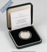 1995 Royal Mint silver proof £2 WW2 Coins: .925 Silver two pound coin with leaflet in original case