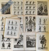 Arms & Armour - Copper plate engravings by N C Goodnight from Francis Grose Treatise on Ancient