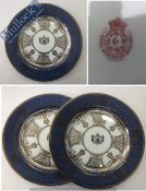 India & Punjab – Dinner Plates Of Maharajah Of Patiala - A pair of fine Royal Worcester dinner