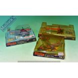 Dinky Toys 732 Bell Police Helicopter Diecast Model Together with 719 Spitfire Mk II, 736