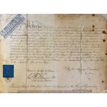 Historic Royal Artillery Commission Signed By Lord Raglan & Queen Victoria.” Dated 1852 - Appointing