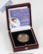 2003 Royal Mint HRH Prince of Wales 21st Birthday Gold £25 Proof coin: 22ct gold – 22mm diameter