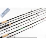 Fishing Rods - 3x various carbon spinning rods to include a Fibatube 9ft 2pc; Shakespeare Sirocco