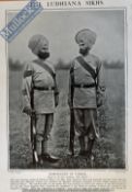 India & Punjab – The Ludhiana Sikhs Original Print 1903 showing havildars of the 15th (Luhiana) Sikh
