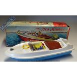 JK (Hong Kong) Battery operated ‘The Sea Master’ Speedboat battery operated outboard motor, in