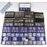 Selection of Rhodesian Stamps / Coins: 5 Presentation set which combine stamps and coins together