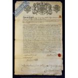 Privateer - During The 7 Years War Against France 1758 Official Admiralty printed document with