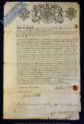 Privateer - During The 7 Years War Against France 1758 Official Admiralty printed document with