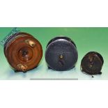 Fishing Reels - C Farlows 3-1/2” Patent Lever No1752 Reel (broken foot at one end), plus an