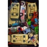 Selection of Ghostbuster Plastic Toys to include 3x Ecto-1 models, Captain America model, various