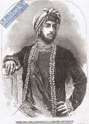 India & Punjab – Maharajah Duleep Singh Engraving - A fine 19th century engraving from the