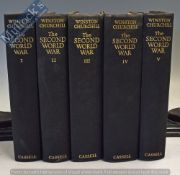 Winston Churchill ‘The Second World War Books 1948-1952 5 Volumes - 1st edition, in black cloth