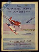 Schneider Trophy Contest 1929 The Royal Aero Club Souvenir Programme - 52 page programme full of