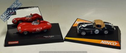 Scalextric/Slot Cars – Jaguar D-Type SCCA 1960 and Jaguar XK-120 50317 – to include Carrera