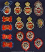 Selection of Bisley Shooting Badges - Gold & Silver bullion for the years 1950, 1955, 1960, 1965,