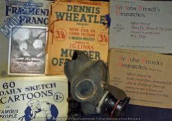 WWII British Civilian Issue Gas Mask marked 1939 P.C.B - together with Dennis Wheatley ‘Murder Off