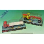 Dinky Toys 963 Road Grader Diecast Model Together with 915 A.E.C. Flat Trailer in original boxes (