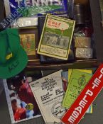 Selection of Golfing Memorabilia To include framed prints, Kargo cards games, John Daly cap, Golf