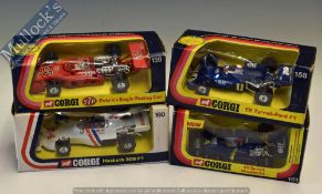 Corgi Toys Racing Diecast Models to include 158 Elf Tyrrell-Ford F1, 159 Patrick Eagle Racing Car,