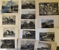 Field Sports Large Selection of various sport 19th century engravings (50)