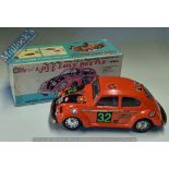 Taiyo (Japan) Battery Operated Non-Fall Mystery Bump’N Go ‘Love Love Beetle’ C-611 tinplate, in good