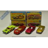 Matchbox Superfast 1970s Models to include 52 Dodge Charger MkIII, 56 BMC 1800 Pininfarina, 62,