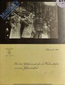 WWII Adolf Hitler Photograph with printed 1943 Christmas Card below, sending best wishes for