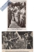 India & Punjab – Lord Kitchener meeting Sikh Soldiers - Two vintage WWI postcards showing Lord