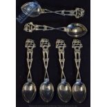 Set of 6x South Rhodesia Defence Force Spoons - Crossed rifles with Defence Force badge to top all