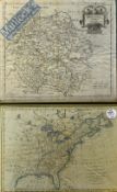 17th Century Robert Morden Map of Herefordshire 63 x 49cm together with later example of United