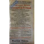 Selection of Paper Ephemera – to include ‘Giovanni in Ireland’ 1821 playbill, Early Lottery