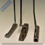 3x Interesting Modern Steel Shafted Putters – incl Ping Anser 4, 2x left hand putters Spalding
