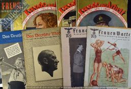 WWII German Publications includes Large format magazine Freude und Arbeit (Joy and Work) 4 issues