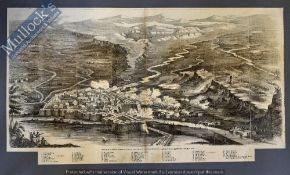 India – The Siege of Delhi 1857 Original Print depicts a panoramic view of the city showing