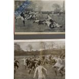 3x Large Sporting Rugby Lithographs To include New Zealand v England at Crystal Palace 9th