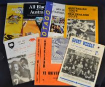 Large format NZ or Australian Rugby Programmes 1953-2012 (7): All in A4 size and good condition,