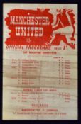 1944/1945 Manchester Utd v Stoke City War League football programme at Maine Road 7 April 1945.