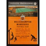 1959 Charity Shield football programme Wolverhampton Wanderers v Nottingham Forest 15 August 1959 at