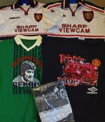 Collection of retro football shirts to include George Best short sleeved Ireland No. 7 shirt,