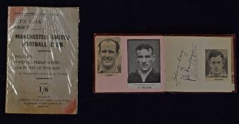 1947 Let’s Talk About Series 1 no. 20 Manchester United by Sentinel Publications; autograph book