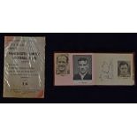 1947 Let’s Talk About Series 1 no. 20 Manchester United by Sentinel Publications; autograph book