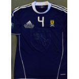 2011 Christophe Berra Signed Scotland International Football Shirt a match issue shirt with ‘UEFA