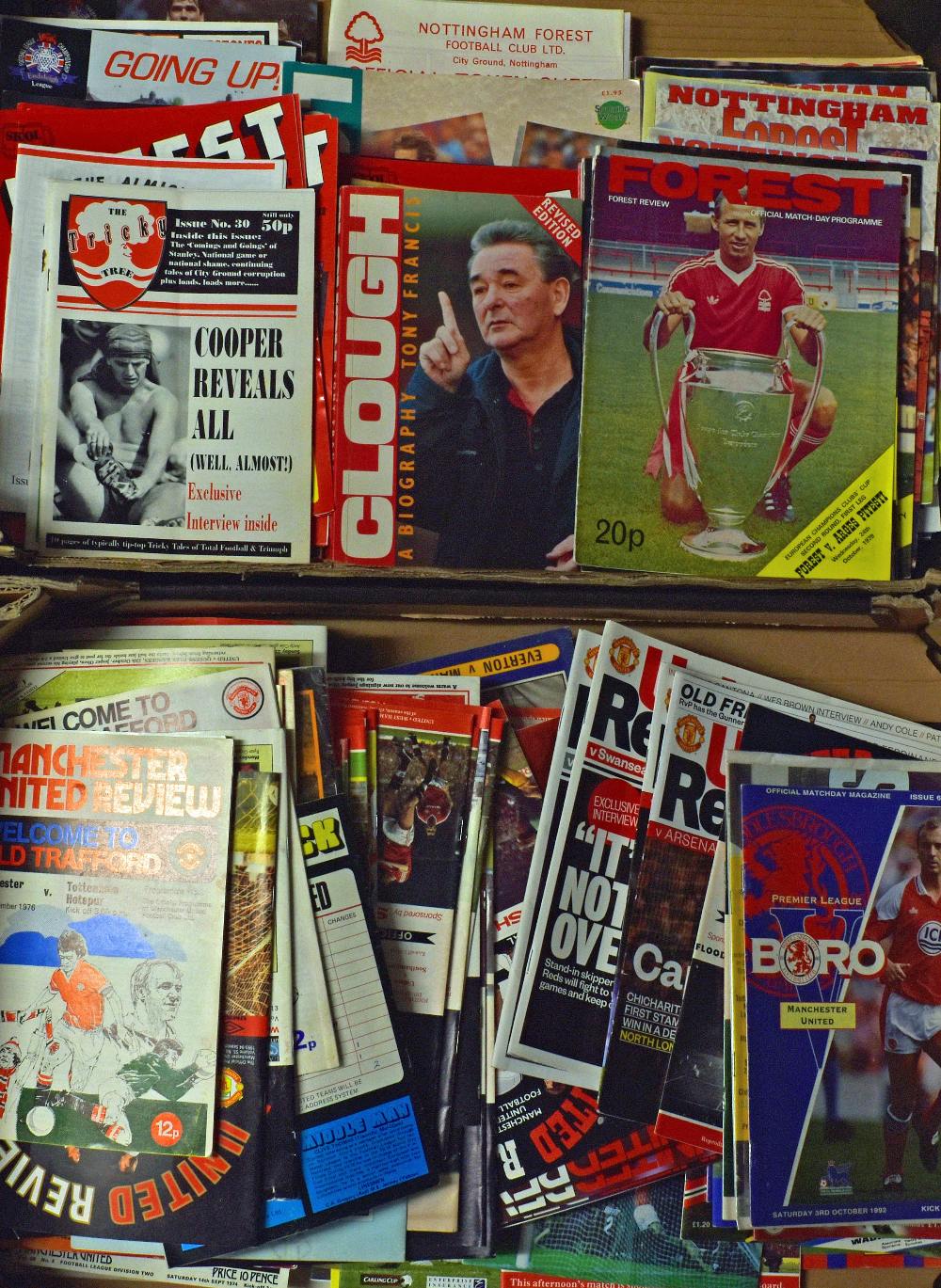 Collection of Manchester Utd home and away programmes mainly modern but some 1960’s noted. Also