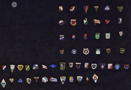 Comprehensive collection of Polish club badges to include Gornik Zabrze, Legia Warsaw, Gwardia