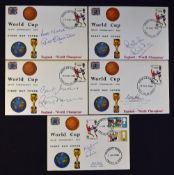 1966 World Cup Signed First Day Covers signed individually by George Cohen, Ray Wilson, Terry Paine,