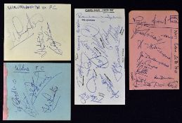 Collection of autograph book pages to include Wolverhampton Wanderers: (2 pages) Bobby Thomson x