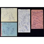 Collection of autograph book pages to include Wolverhampton Wanderers: (2 pages) Bobby Thomson x